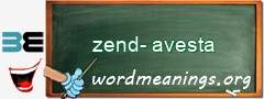 WordMeaning blackboard for zend-avesta